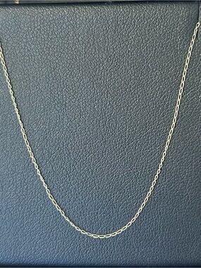 Delicate 14K Yellow Gold Link Chain Necklace- 17” Length